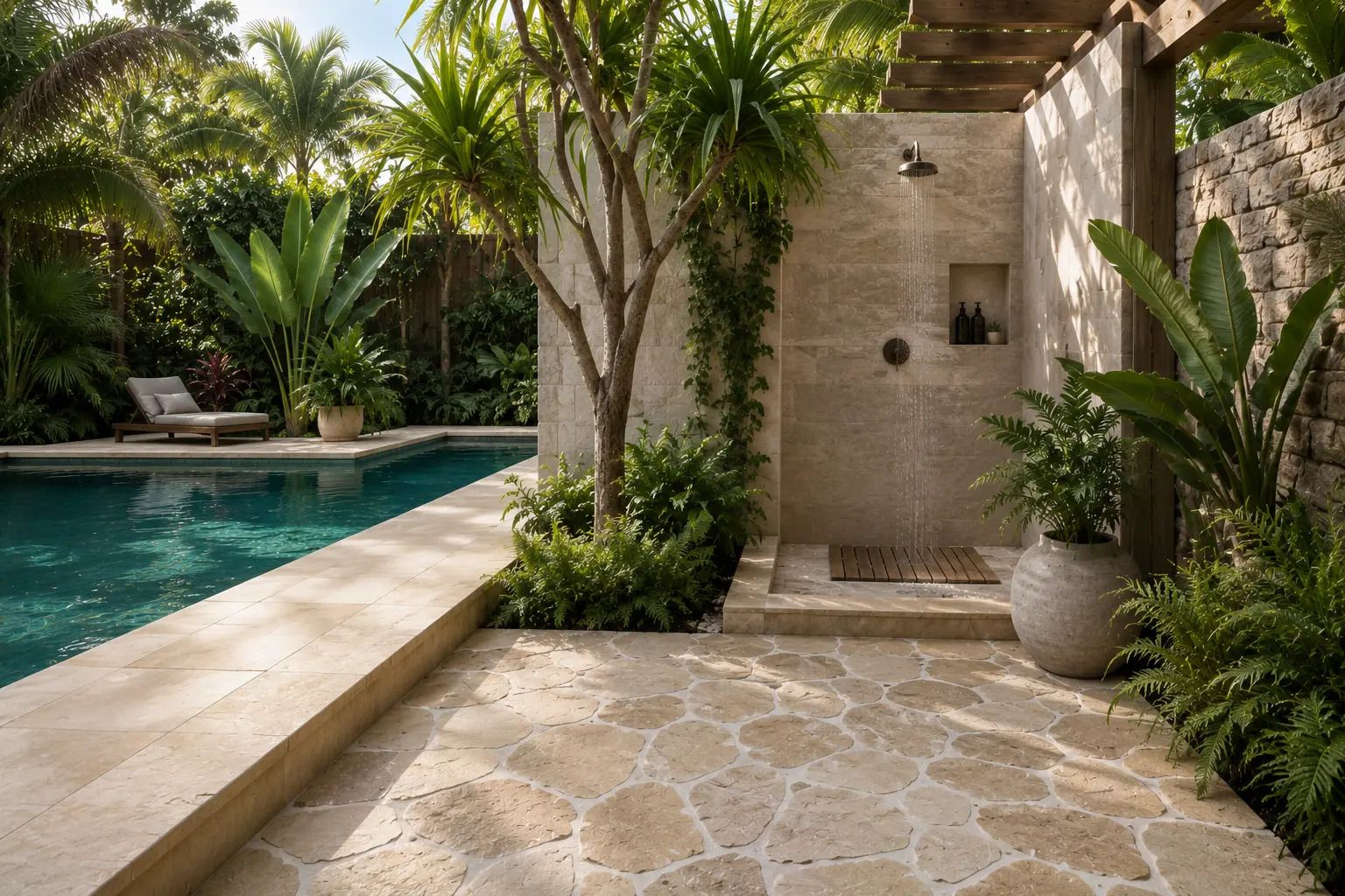 How to Create a Tropical Outdoor Shower That Feels Effortless